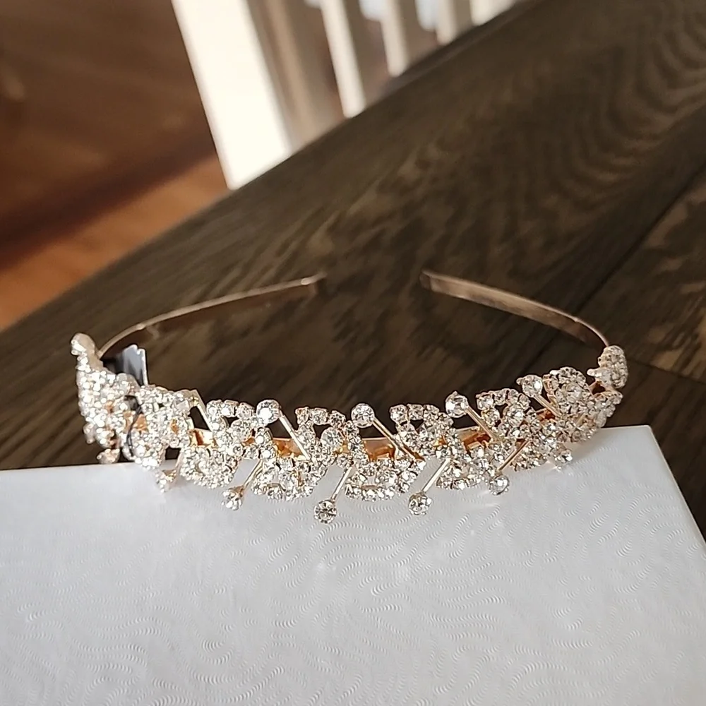 Occasion Rose Gold Headband With Crystals New With Tags